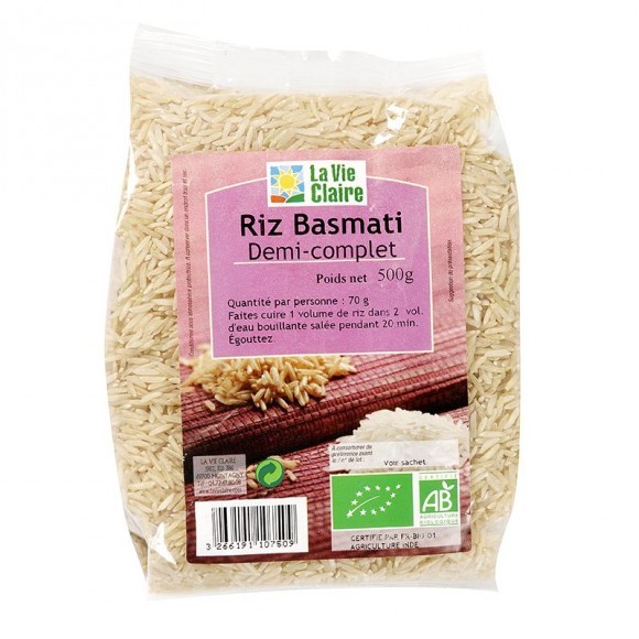 Riz 1/2 complet basmati 500 g